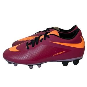 Womens Violet Orange Nike Hypervenom Phelon FG Cleats 599074 585 Womens
